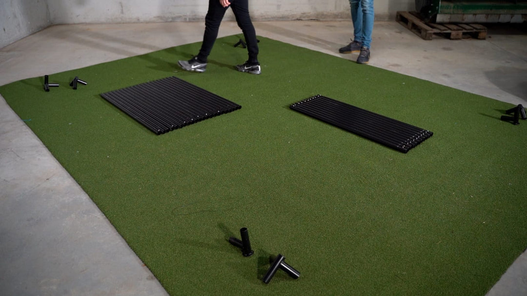 SimBox Golf Simulator Enclosure - 7 sizes, Pro + Impact Screen and Frame INCLUDES FREE SIDE BARRIERS