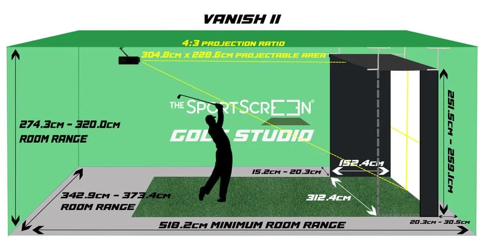 SportScreen Vanish Series Golf Simulator Impact Screen