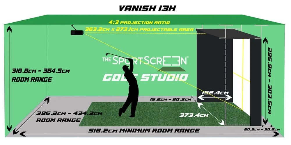 SportScreen Vanish Series Golf Simulator Impact Screen