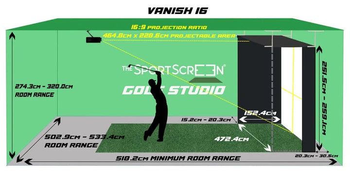 SportScreen Vanish Series Golf Simulator Impact Screen