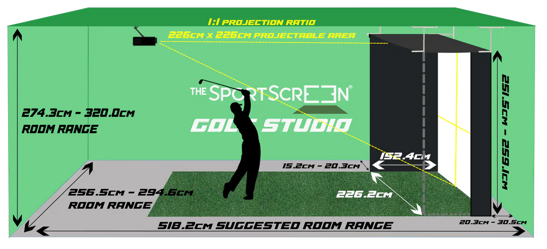 SportScreen Vanish Series Golf Simulator Impact Screen